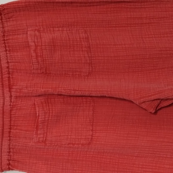 Wonderly Orange Gauze Raw Hem Drawstring Pant Size Medium - Picture 6 of 13